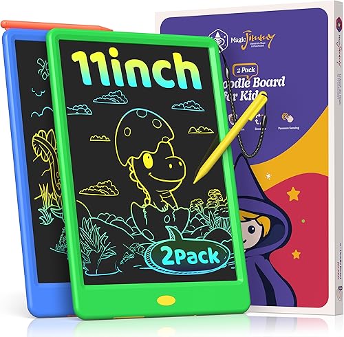 Paquete de 2 tabletas LCD de escritura de 11 pulgadas, almohadillas de dibujo electrónicas coloridas, diversión de dibujo creativo para niños de 3 a