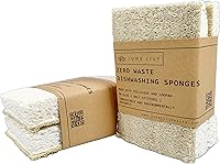 Vista 11 de Esponja natural para platos de cocina vegana a base de plantas para lavar platos, limpieza del hogar, cada paquete contiene 2 esponjas (paquete de 4)
