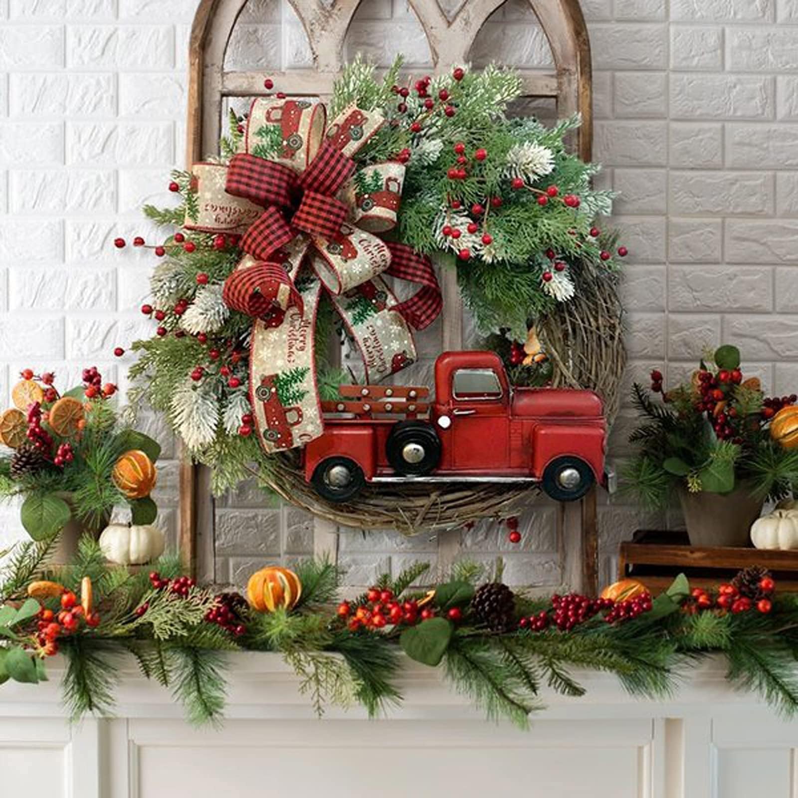 Haustür Deko Weihnachten Deko Türkranz, 30-80cm Weihnachtskranz Blume Und Weihnachtsdeko Aussen Haustür