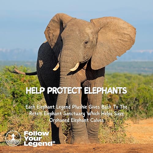 Miniatura 5 de Follow Your Legend Timmy The Baby Elephant - Peluche con accesorio para botella de leche, animal de peluche de elefante bebé, peluche adoptado,