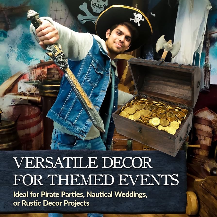 Amazon.com: Nautical Cove Pirate Treasure Chest with Iron