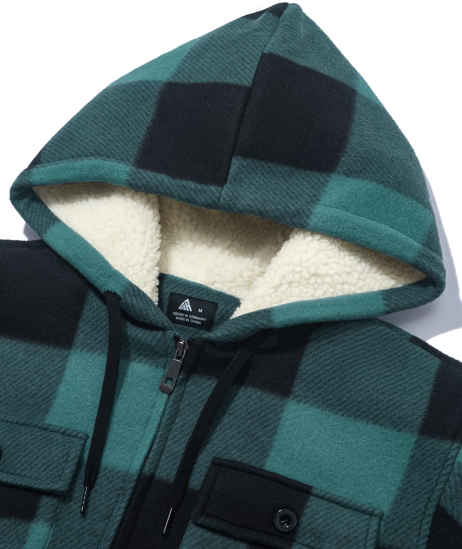 SwissWell Camicia Boscaiolo Uomo Giacca Flanella a Quadri Spessi Fodera di Peluche Felpa Cappuccio Foderata Casual Uomo Felpa con Cappuccio in pile Giacca Invernale con Tasca