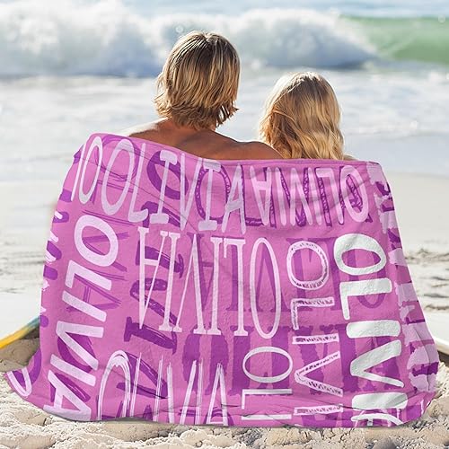 Miniatura 4 de Mantas personalizadas con nombre para niño y niña, mantas súper suaves con nombre para niños y adultos, regalos de bebé para cumpleaños para