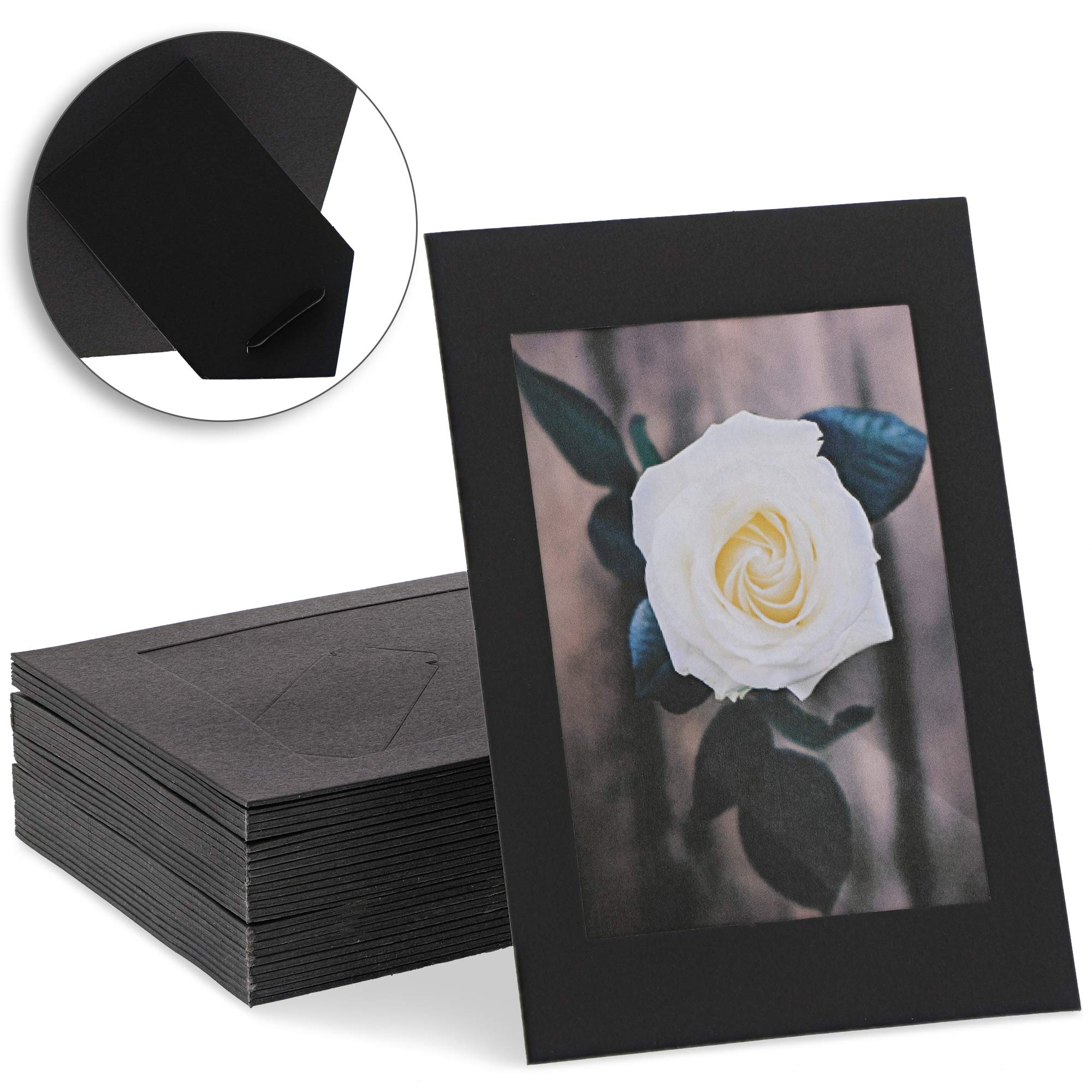 Buy 50Pack of Cardboard Photo Frames with Easel Stand, DIY Picture