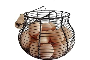 Farmhouse Wire Egg Baskets for Fresh Egg