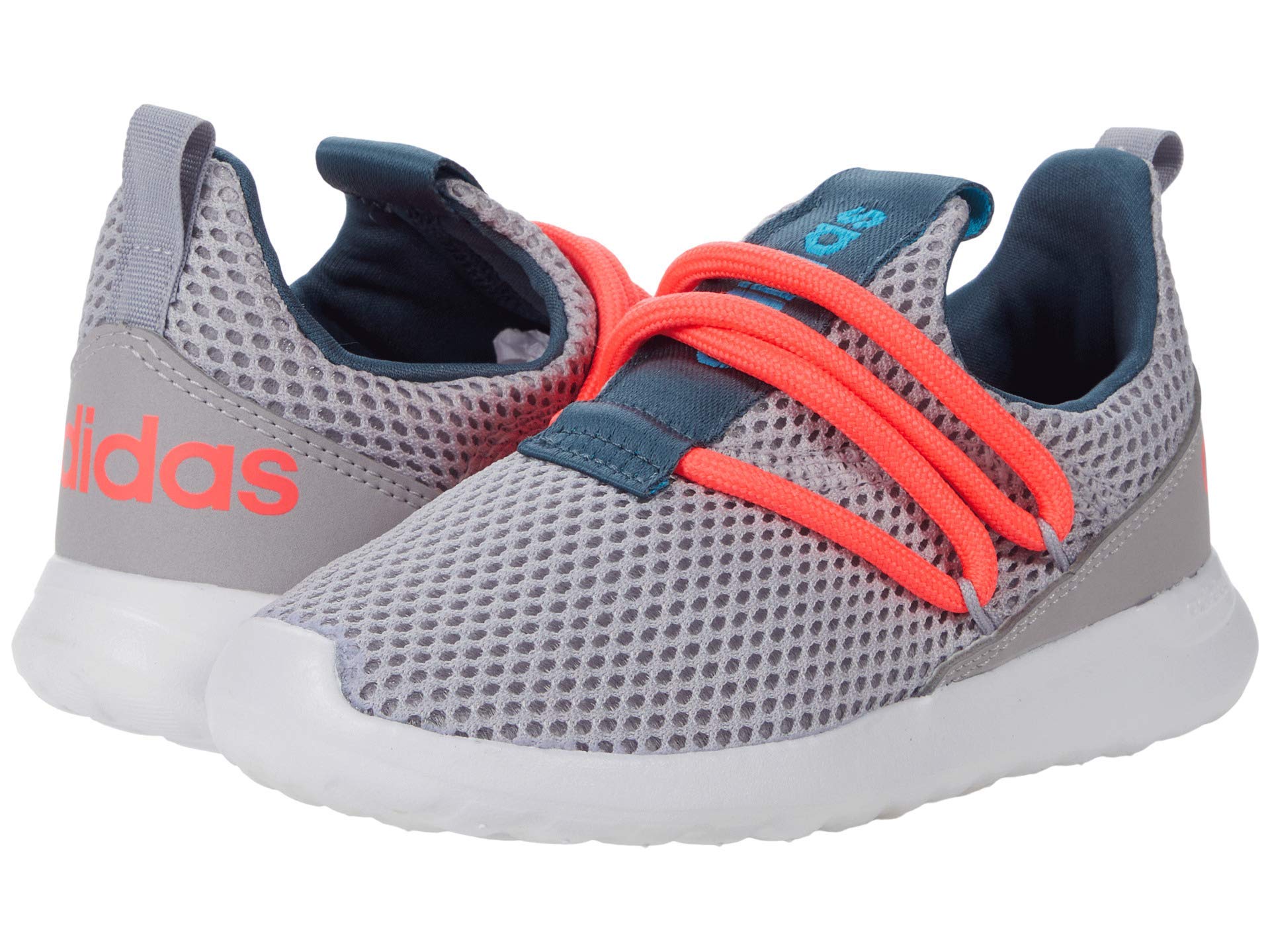 adidas unisex baby Lite Racer Adapt 3.0 Running Shoe, Glory Grey/Pink/Cyan, 4 Toddler US