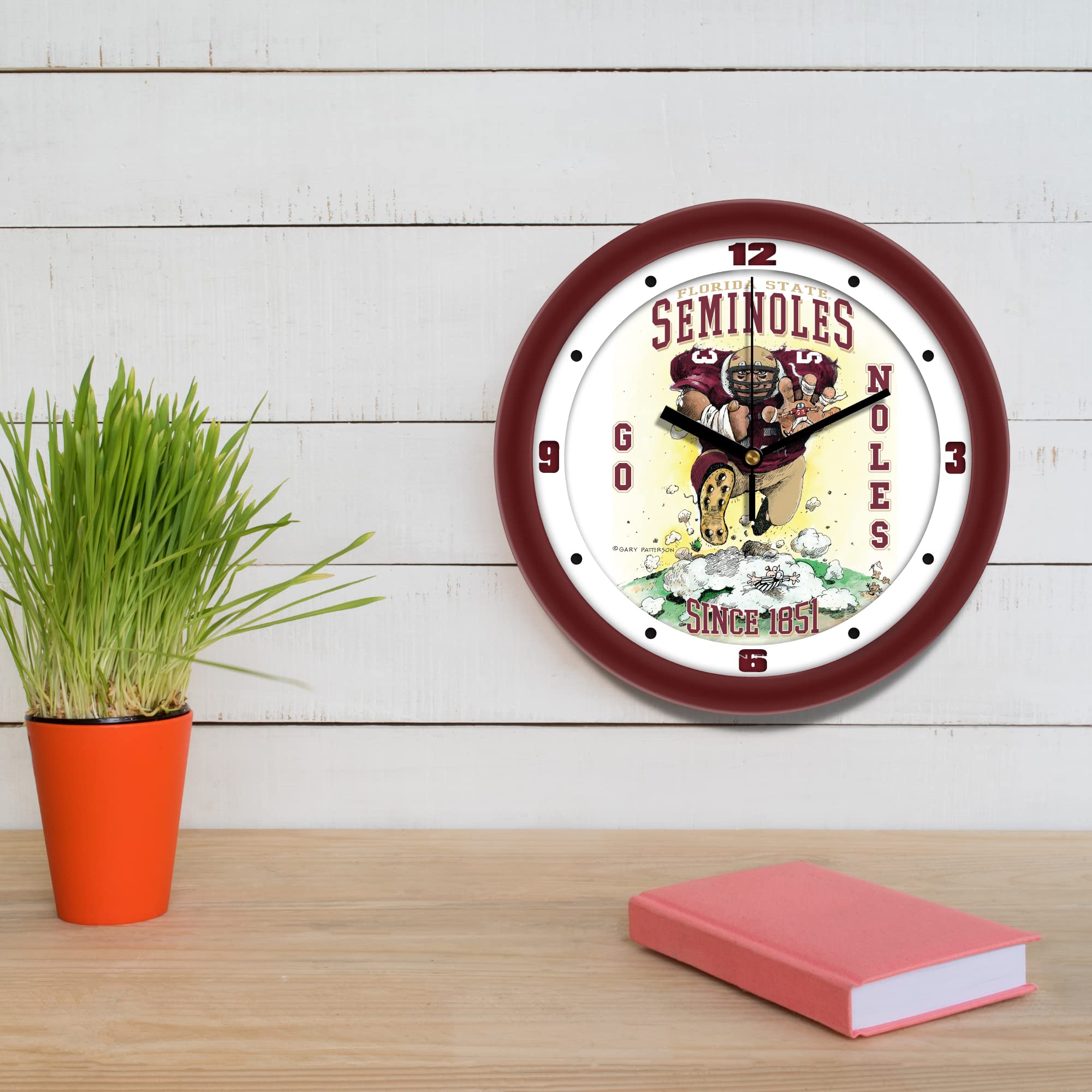 SunTime Florida State Seminoles Football Wall Clock - Steamroller by Gary Patterson - 11.5