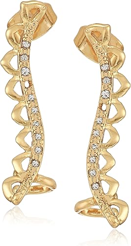 Ettika Chaqueta de pendientes de oro antiguo para mujer, color dorado, talla única, Oro