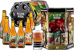 Kit Roleta Russa com 6 Garrafas Long Neck e 1 Copo Spike