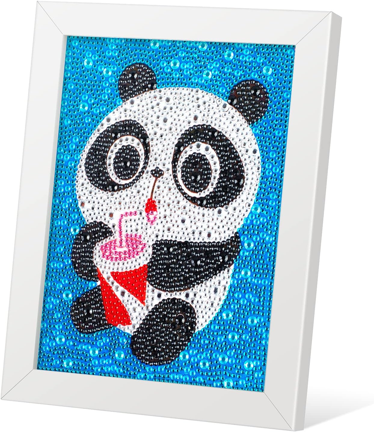 Easy 5D Panda Diamond Painting Kit for Kids Beginners Diamond Art Kits for Boys&Girls Painting Accessories Tools Gem Art Painting kit Diamond Art for Kids Ages 6-8-12+