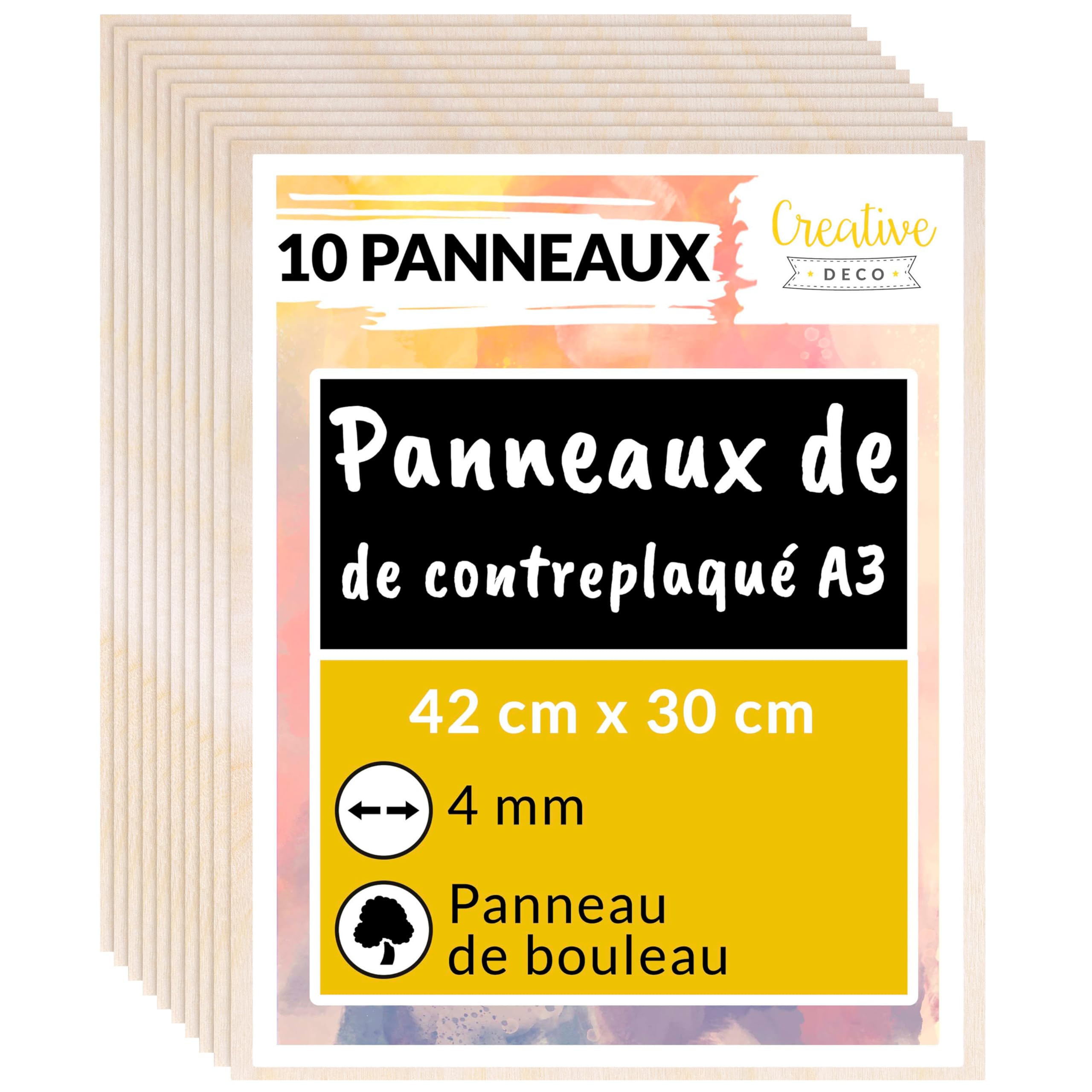 10 x A4 3mm Berken triplex | 210 x 297 mm | Value pack | V