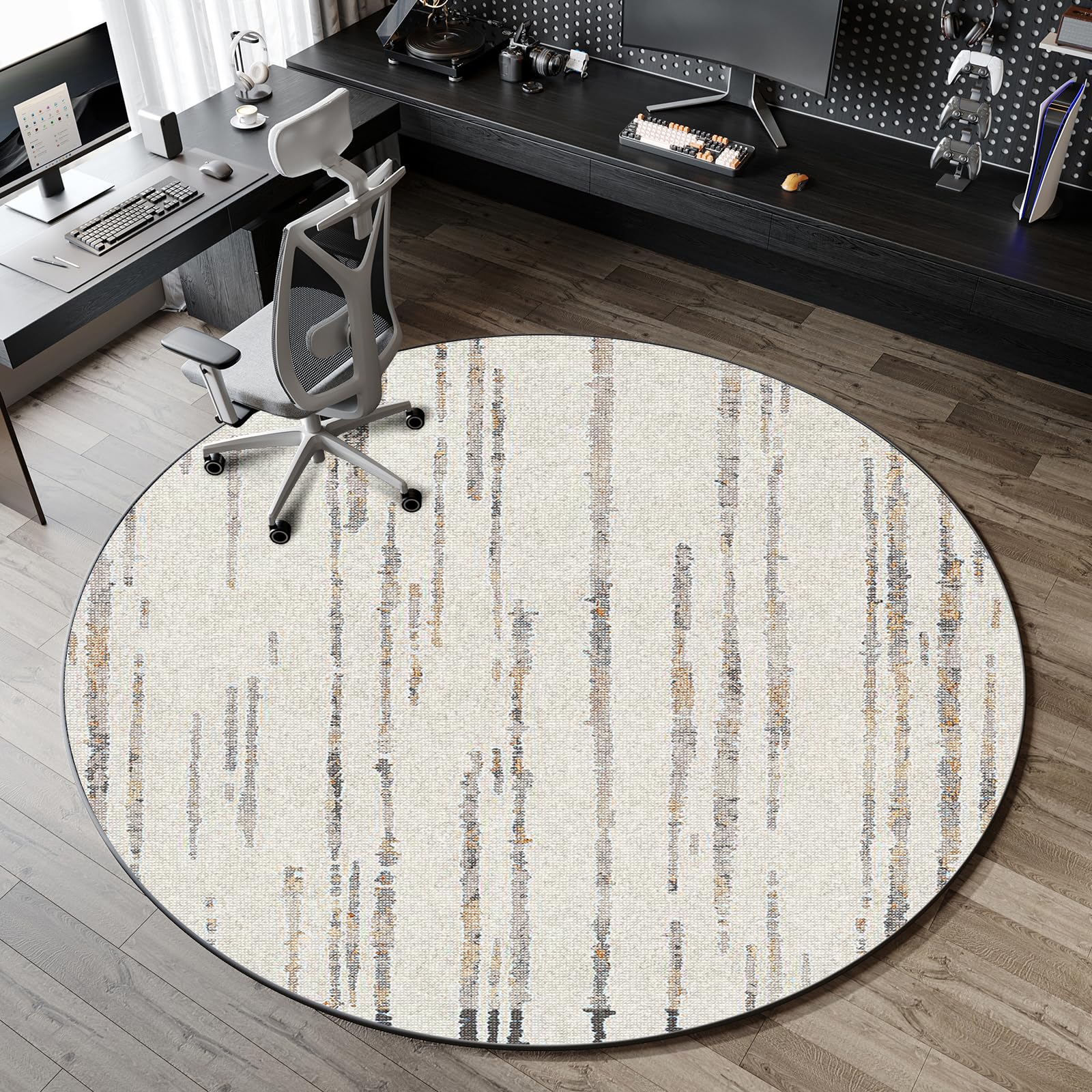 Schlagzeugteppich 150cm,Schlagzeug Teppich Rund,Schallschutz Teppich für e Drumset,rutschfest Drum Teppich für Schlagzeug Elektronisch,Drum Kit,Klavier (Mehrfarbig D)
