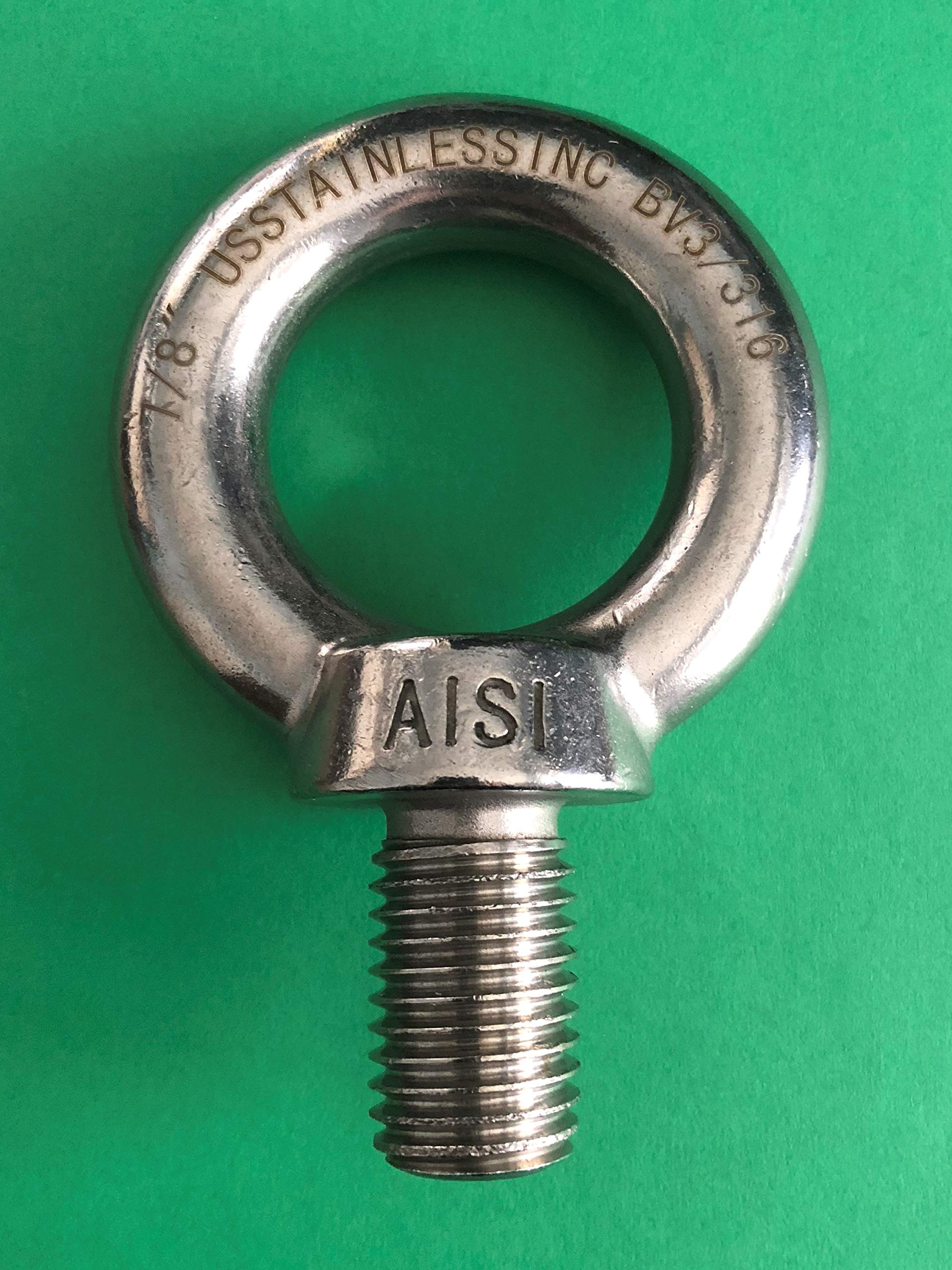 Bullone a occhio di sollevamento in acciaio inox 316 7/8" UNC di grado marino
