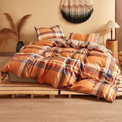 Amazon 掛け布団カバー セミダブル チェック柄 北欧風 かけふとんカバー オールシーズン 肌に優しい 1 5ma 通気性 肌ふとん 布団カバー ボックスシーツ おしゃれ ギンガム 色 フラットシーツ 新生活 洋式 和式 チェック ギフト シングル プレゼント 寝具カバーセット