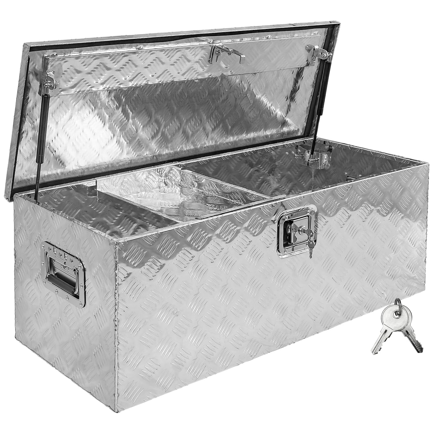 Trucky Zestaw D160 + schowek do zawieszania, skrzynka narzędziowa, skrzynka na przyczepę, aluminiowa skrzynka na przyczepę, pojemnik aluminiowy, pojemnik na wkładkę, pojemnik na przybory