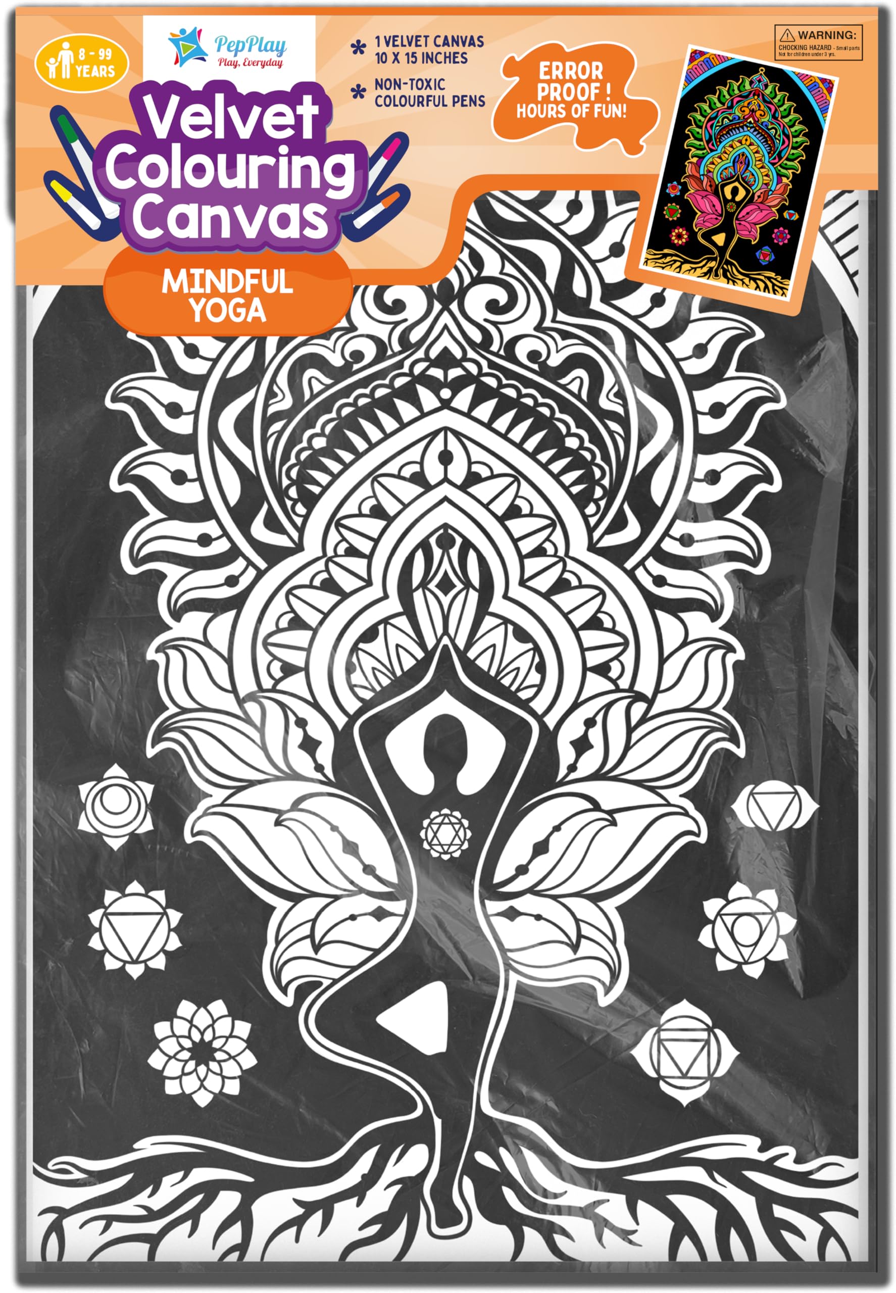 PepPlay Velvet Colouring Canvas – Mindful Yoga - Birthday and Return Gift for 10-99 Years, Picnic and Group Activities, Mess Free Travel Coloring, Meditative Art (B0CWNRQ9LG) Amazon Price History, Amazon Price Tracker