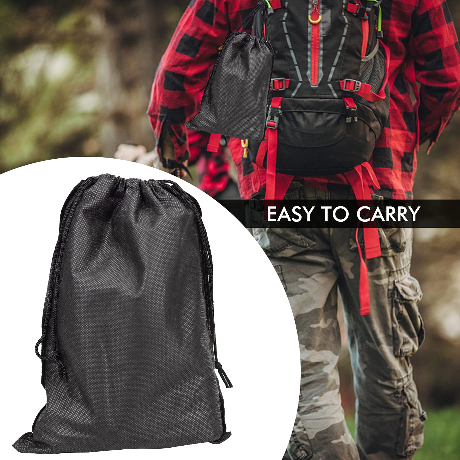 6 Cinghie Per Alberi Newky 40,6 Cm - Fasce Rinforzate In Nylon Per Raddrizzare Piante, Alberelli E Fissare Altalene - 4