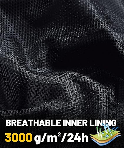 Miniatura 5 de SWISSWELL Chaqueta de lluvia para hombre impermeable, rompevientos, plegable, ligera, con capucha para golf, ciclismo, senderismo