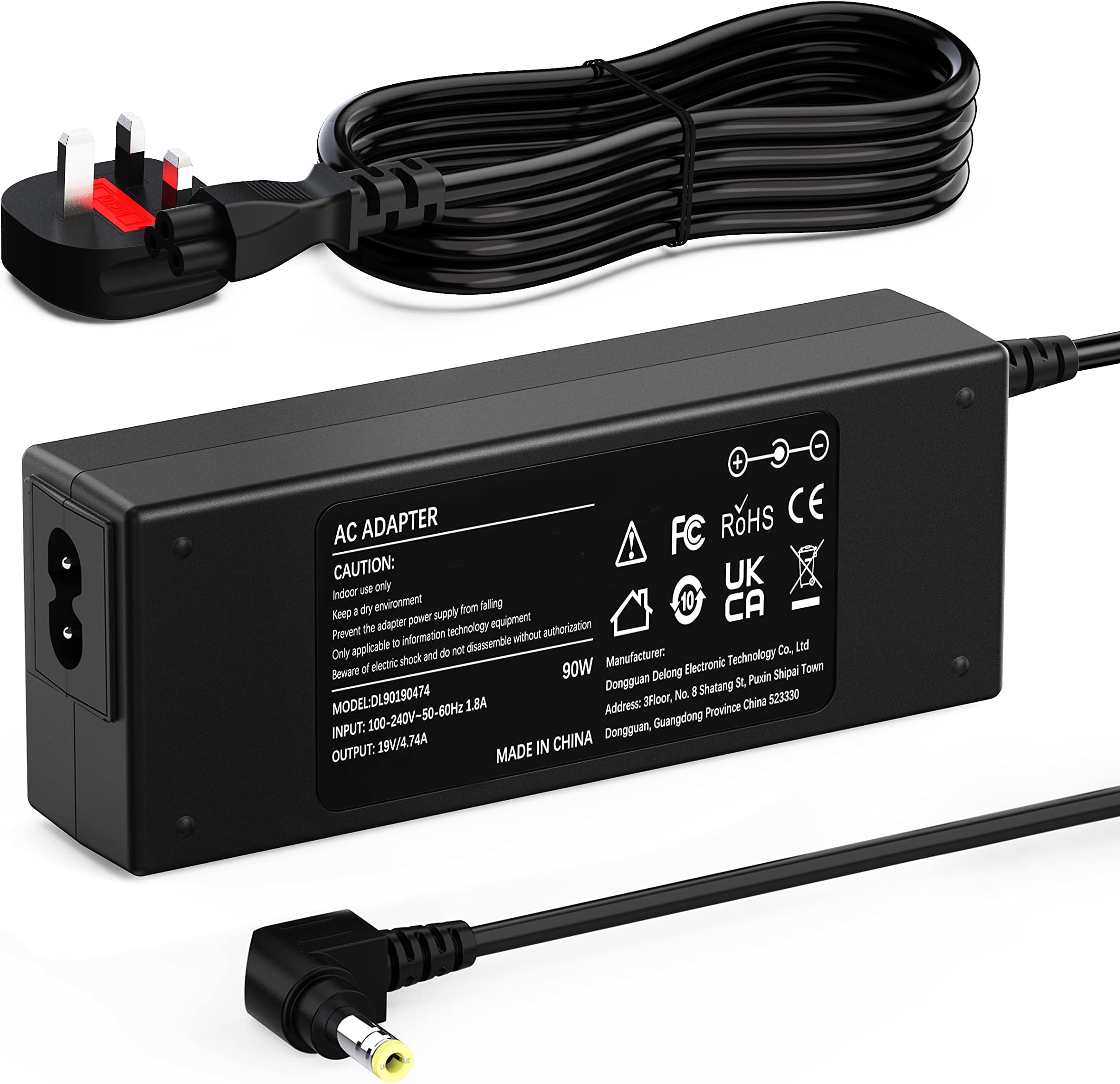VUOHOEG 90W Laptop Charger Compatible with Toshiba Satellite C50 C55 C650 C655 C660 C850 C855 C855D L50 L650 L655 L750 L755 L850 PA3917U-1ACA PA3714U-1ACA 11 14 15 Power Adapter 5.5 x 2.5mm