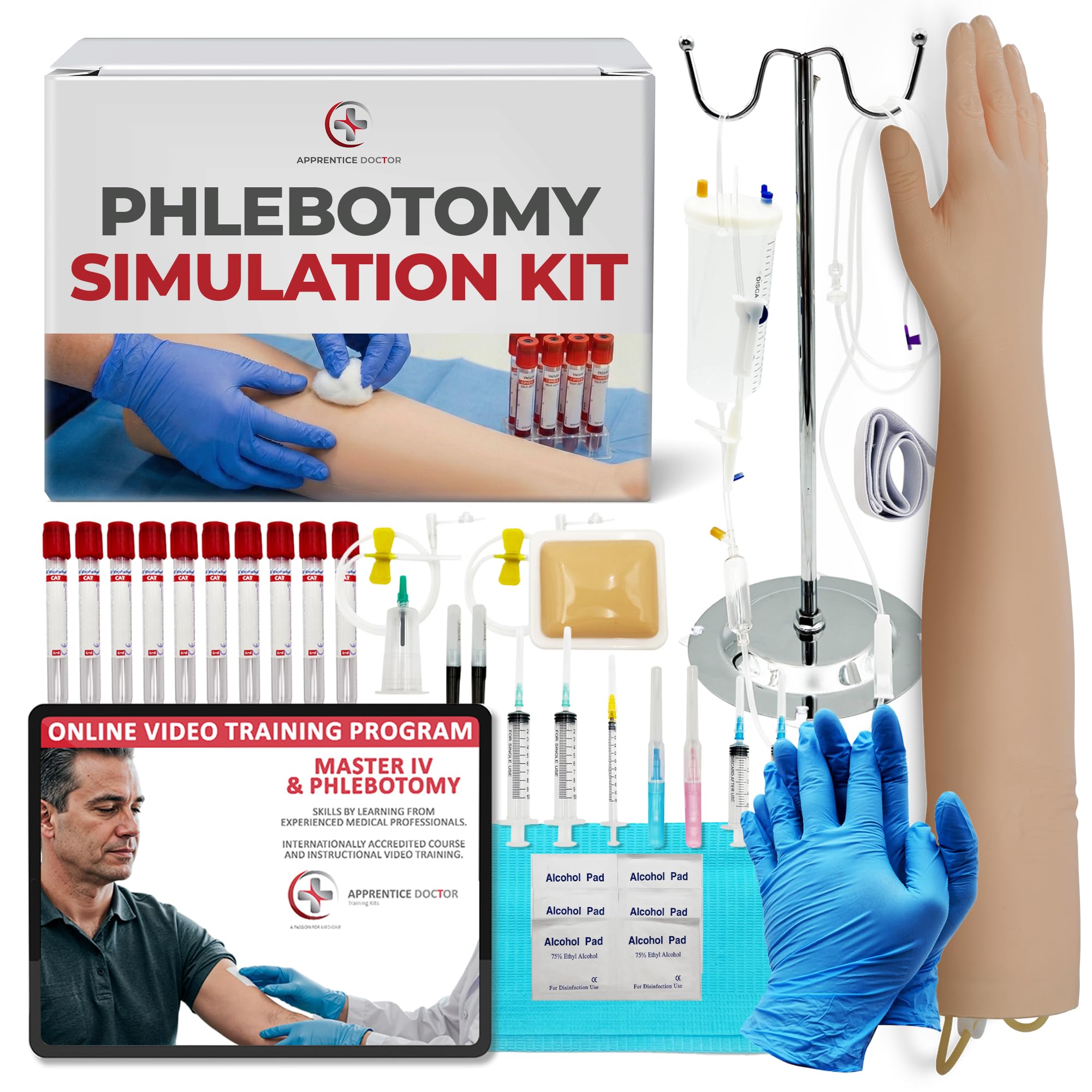 Apprentice Doctor Phlebotomy Practice Kit - Practice IV, Venipuncture, Blood ...