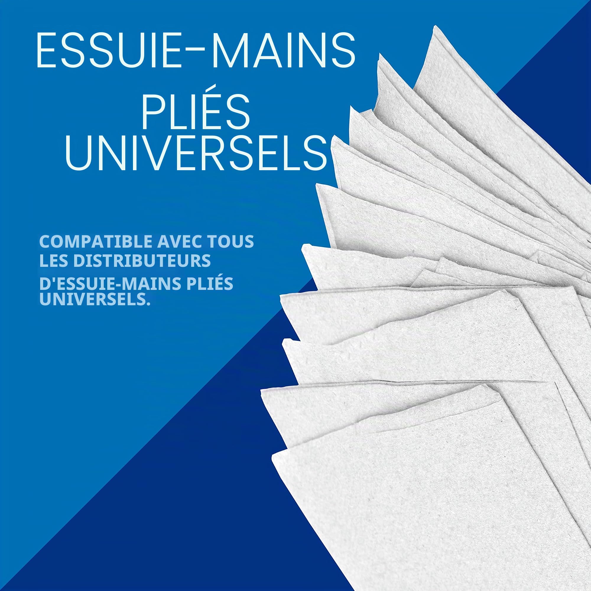 Scott Essential Essuie-mains 3749, Essuie-mains en papier pliés en V, Blanc, Haute Absorption, Doux, Résistants, Écoresponsables, 16 Clips x 250 Feuilles (4000 Feuilles au Total)