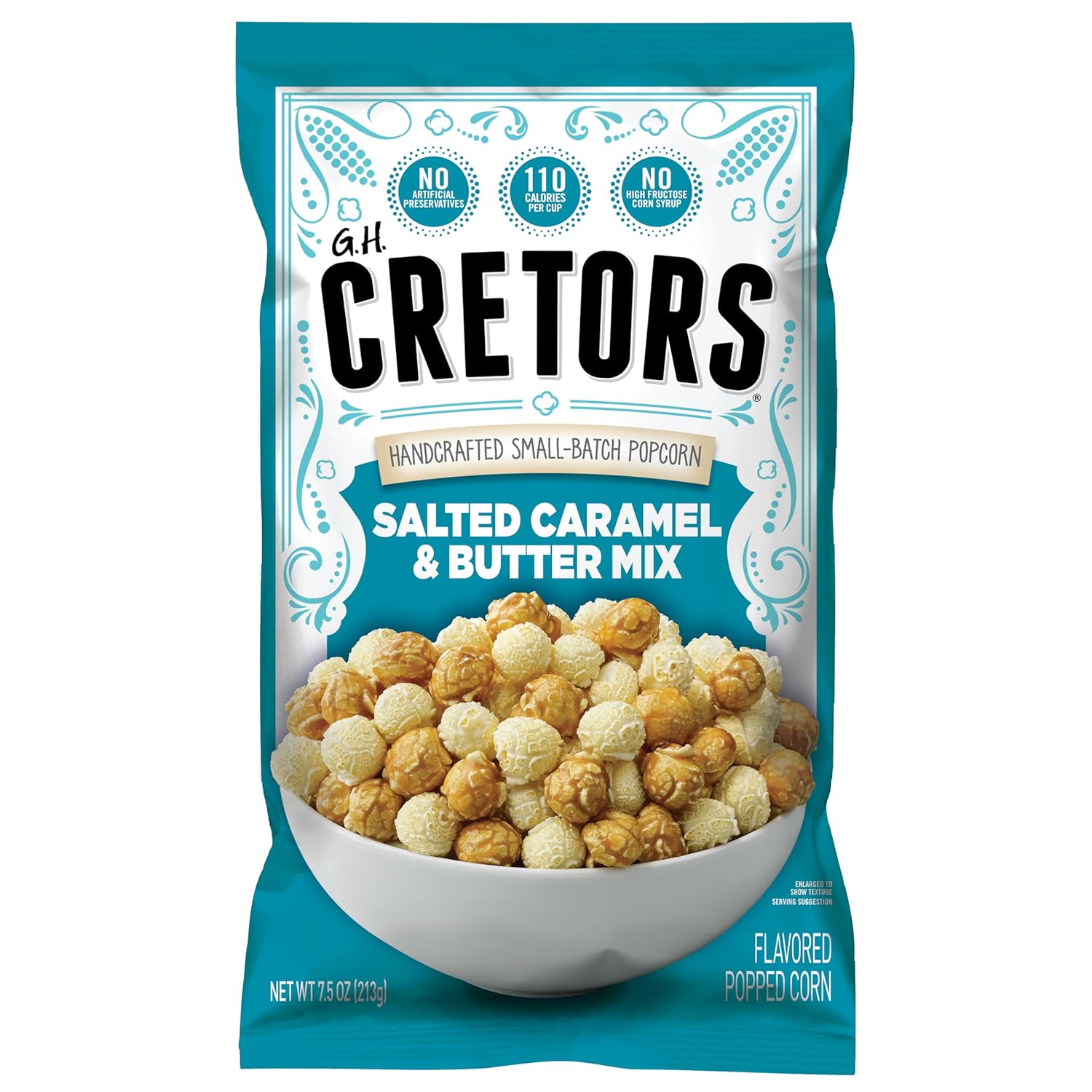 G.H. Cretors Sea Salt Caramel & Butter Mix Popcorn, 7.5 oz (Pack of 6)