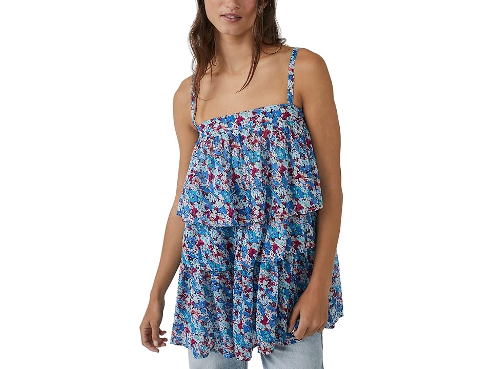 Free People Talia Tunic (Blue Combo) Women's Clothing