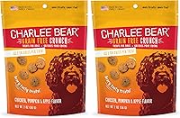Vista 15 de Charlee Bear Crunch - Golosinas para perros sin granos, pavo, batata y manzana, bolsa resellable de 8 onzas, golosinas de entrenamiento bajas