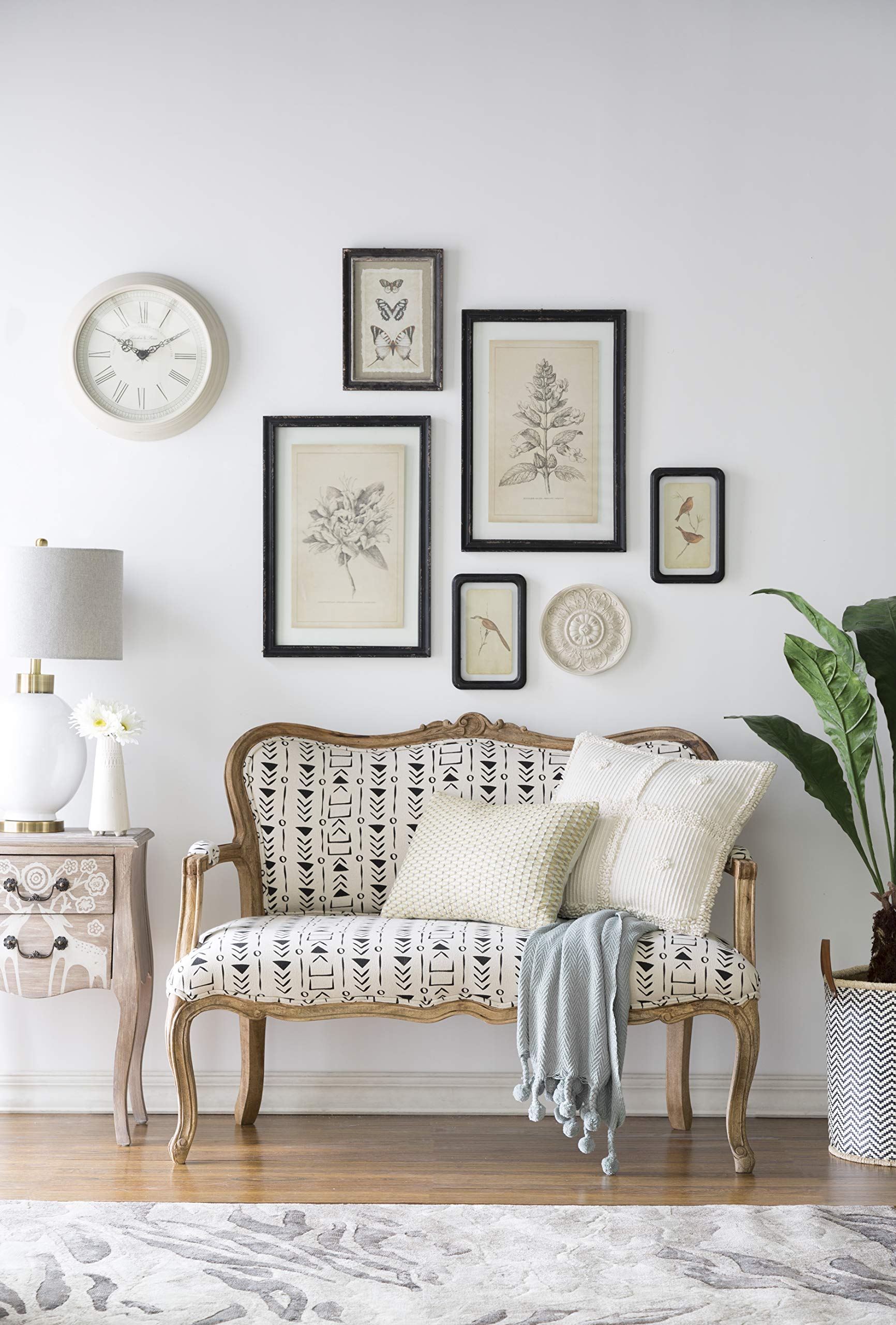 Amazon.com: Creative Co-Op Wood Framed Wall Décor with Floral