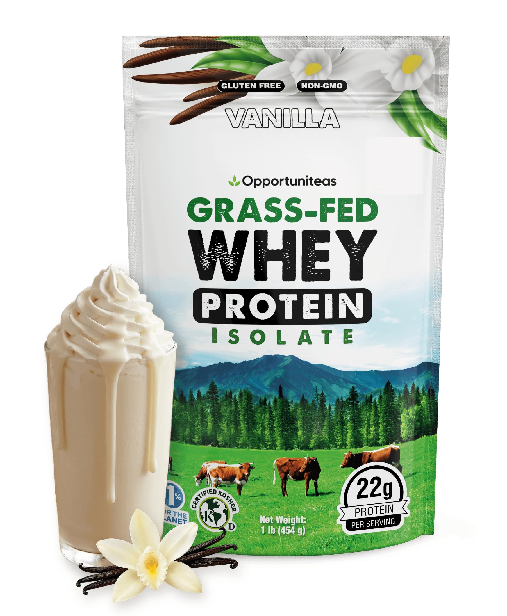 Unflavored Grass Fed Whey Isolate Protein Powder, 1 lb — Amazon image 13