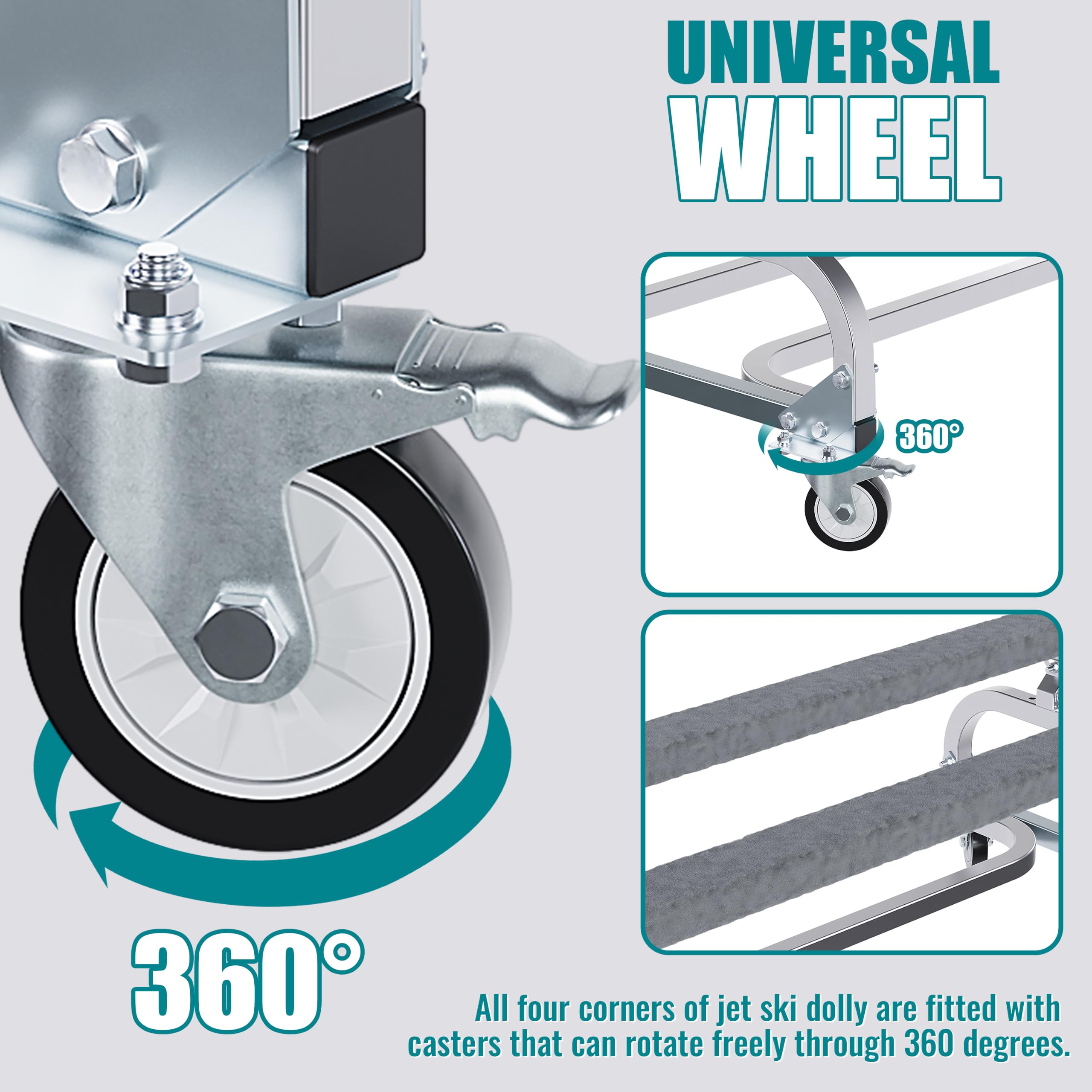 ECOTRIC 1000 LBS Capacity Watercraft PWC Dolly Boat Jet Ski Stand