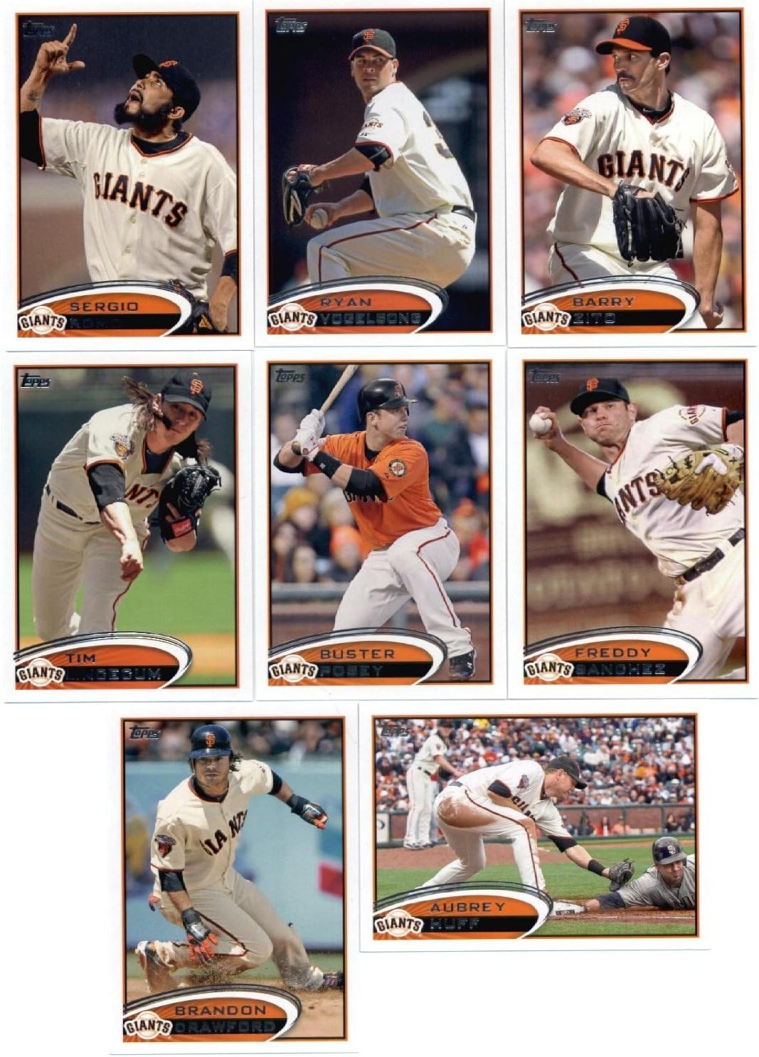 Topps San Francisco Giants Mega World Series Team Set Lot Including All Regular Issue Topps Cards From 2010, 2011, 2012, 2013, 2014 Sets All Shipped in Individual Acrylic Cases (Over 100 Different Cards) Great Gift for Any Baseball Fan - Featuring Buster Posey and Madison Bumgarner 2010 Rookie Cards