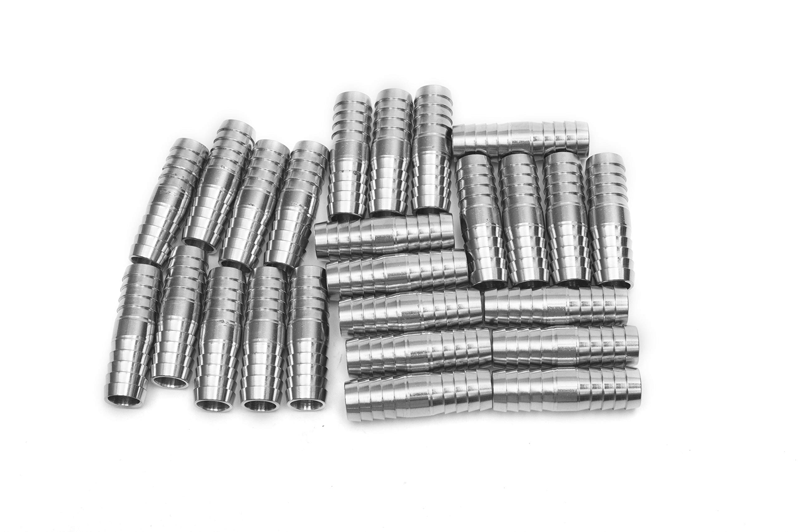 Generico-Barra Produzione Inox Acciaio 316 Barb Giunto Mender Raccordo 5/8" Hose ID Air Water Fuel Boat (confezione da 25)
