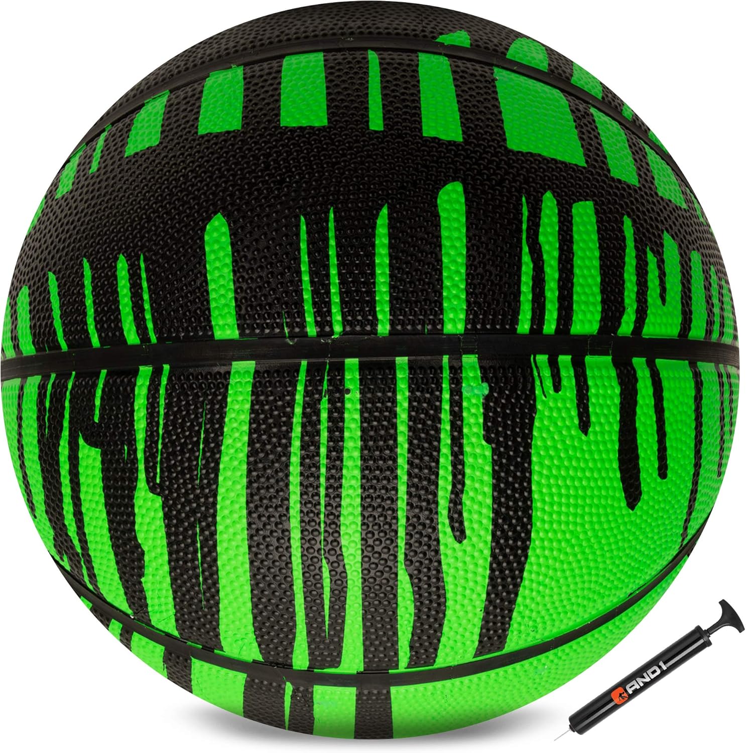 AND1 Chaos Basketball: Official Regulation Size 7 (29.5 inches) Rubber - Deep Channel Construction Streetball, Made for Indoor Outdoor Basketball Games