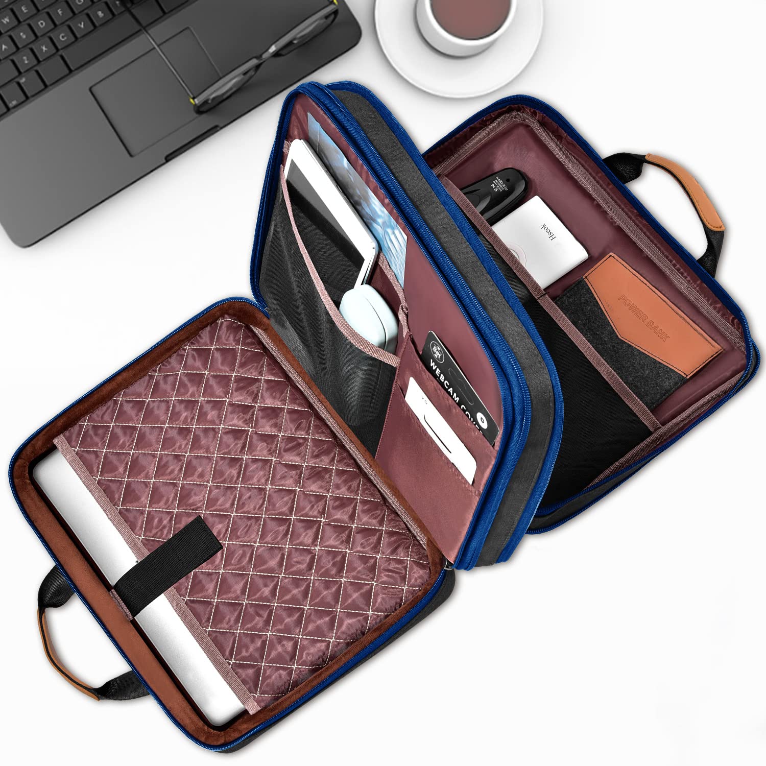 ZINZ Schlanke und Erweiterbare Laptop Tasche 13 13.3 13.6 14 Zoll Hülle Langlebige Recycelte Aktentasche für MacBook Air/Pro 13-14 M1 M2 M3 2021-2023 Pro/Max,13.5 Surface Laptop 4/3,B02K03