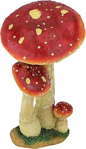 Miniatura 2 de Design Toscano Mystic Forest Mushroom Statue: Red