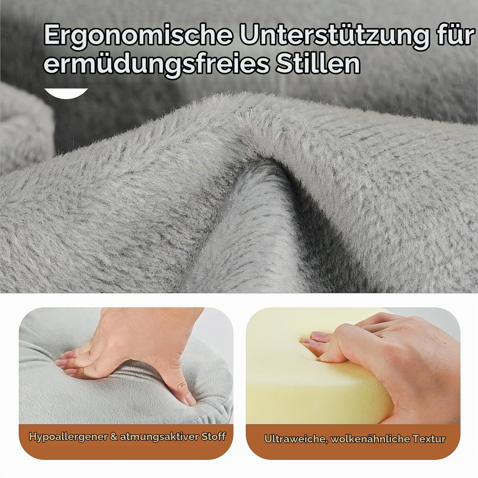 Memory Foam Nursing Pillow - Pioneering Safety Fence-Plus Size Breastfeeding Pillow for Ergonomic Comfort & Support-Easier and Healthier Nursing - Fit for All