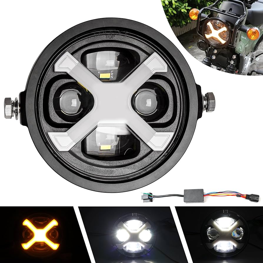 Amazon | Motikvans クロスカブ110用 ヘッドライトDRL 付き led