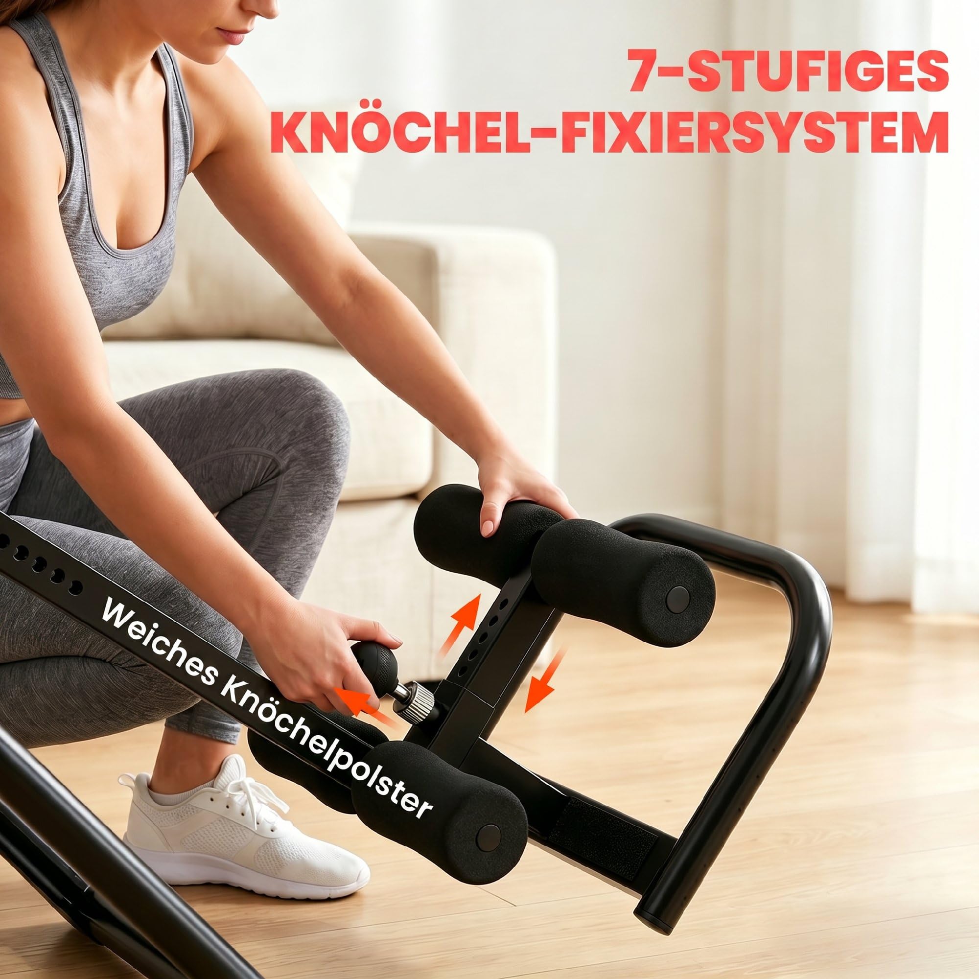 SPORTNOW 3-in-1 Inversionsbank Klappbar Inversionstisch mit 3 Inversionswinkel Liegestütz- & Klimmzugstangen Kopf- & Lendenstütze Schwerkrafttrainer Streckbank zur Entlastung der Wirbelsäule bis 120kg