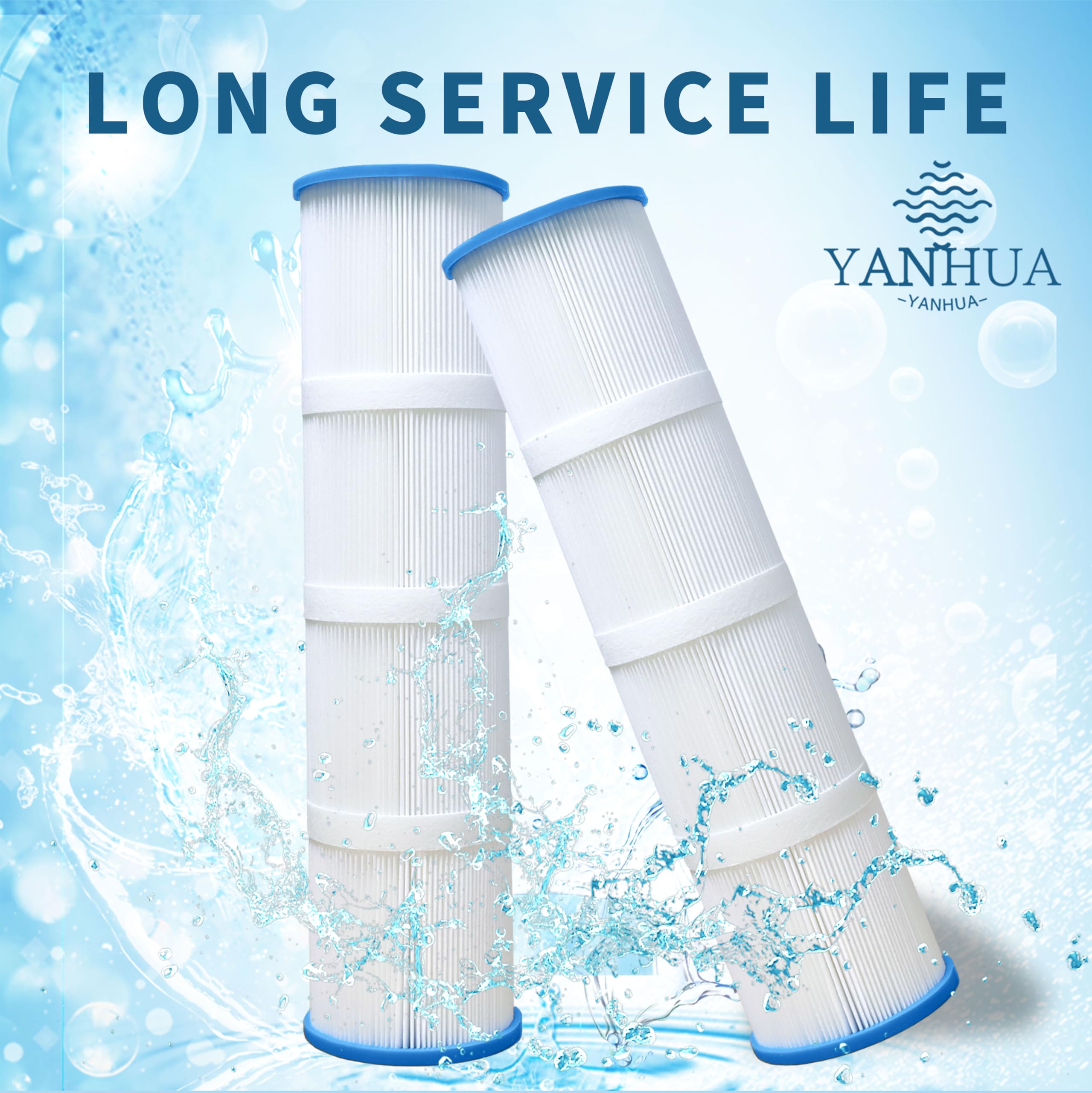 YANHUA Filtro de spa para filtro de bañera de hidromasaje, compatible con PRB75, para Unicel C-4975, para Darlly 40751, para Filbur FC-2395, SC733, área de filtración de 75 pies cuadrados (PRB75-2PCS)