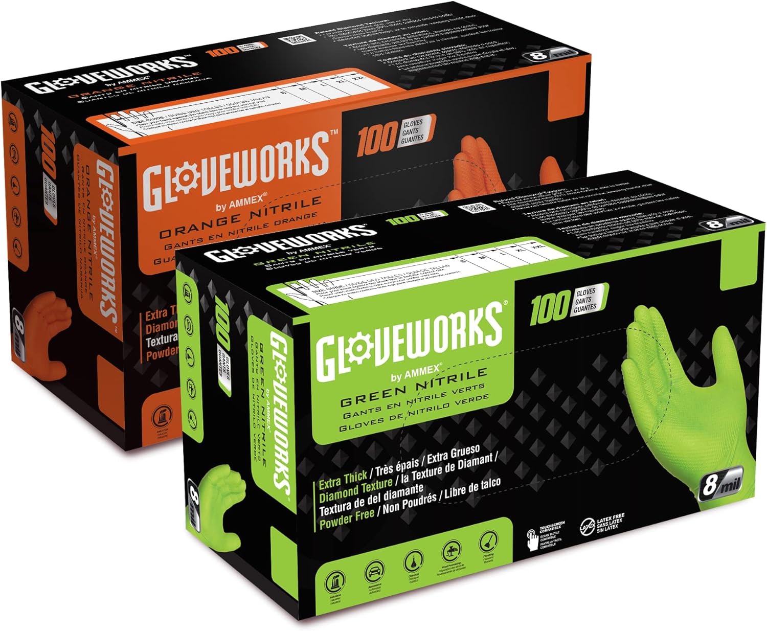 Gloveworks Amazon Gloves Latex GLOVEWORKS HD Nitrile Disposable