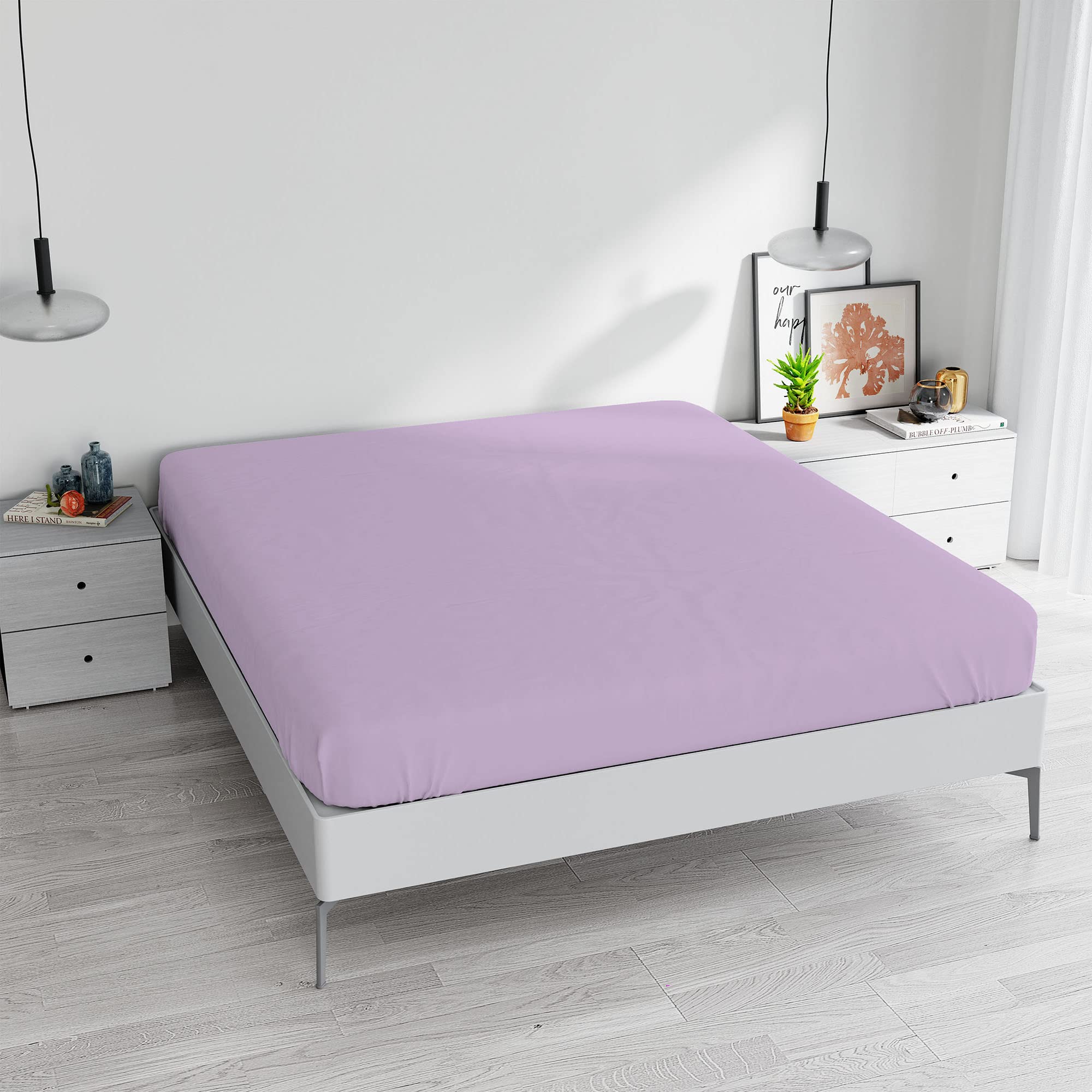 Spannbettlaken Für Doppelbett – 170x200 Cm, 100% Baumwolle, Mit Rundumgummi, Hergestellt In Italien