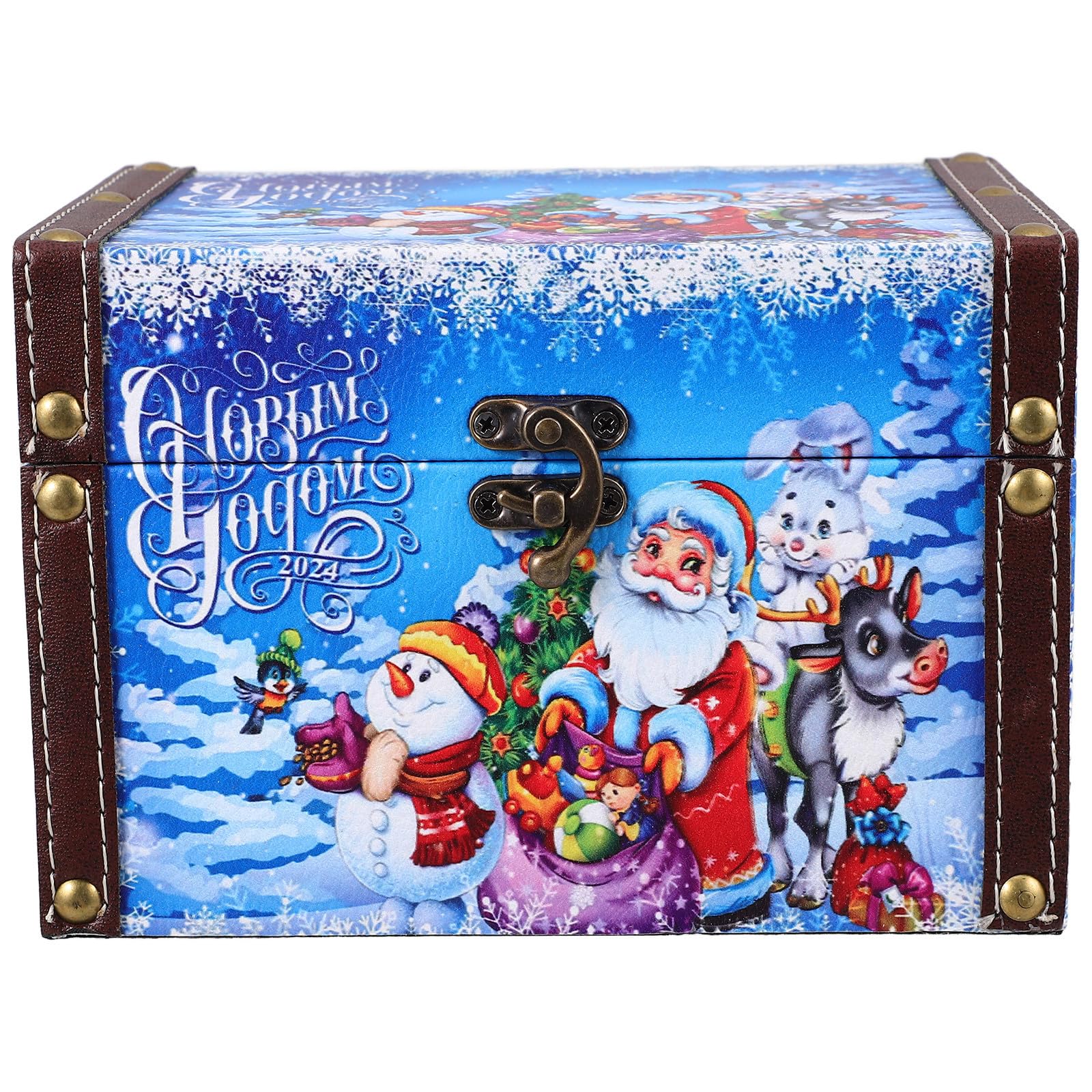 Toyvian 3 Stück Weihnachtsholzkiste im Vintage Stil für Schmuck und