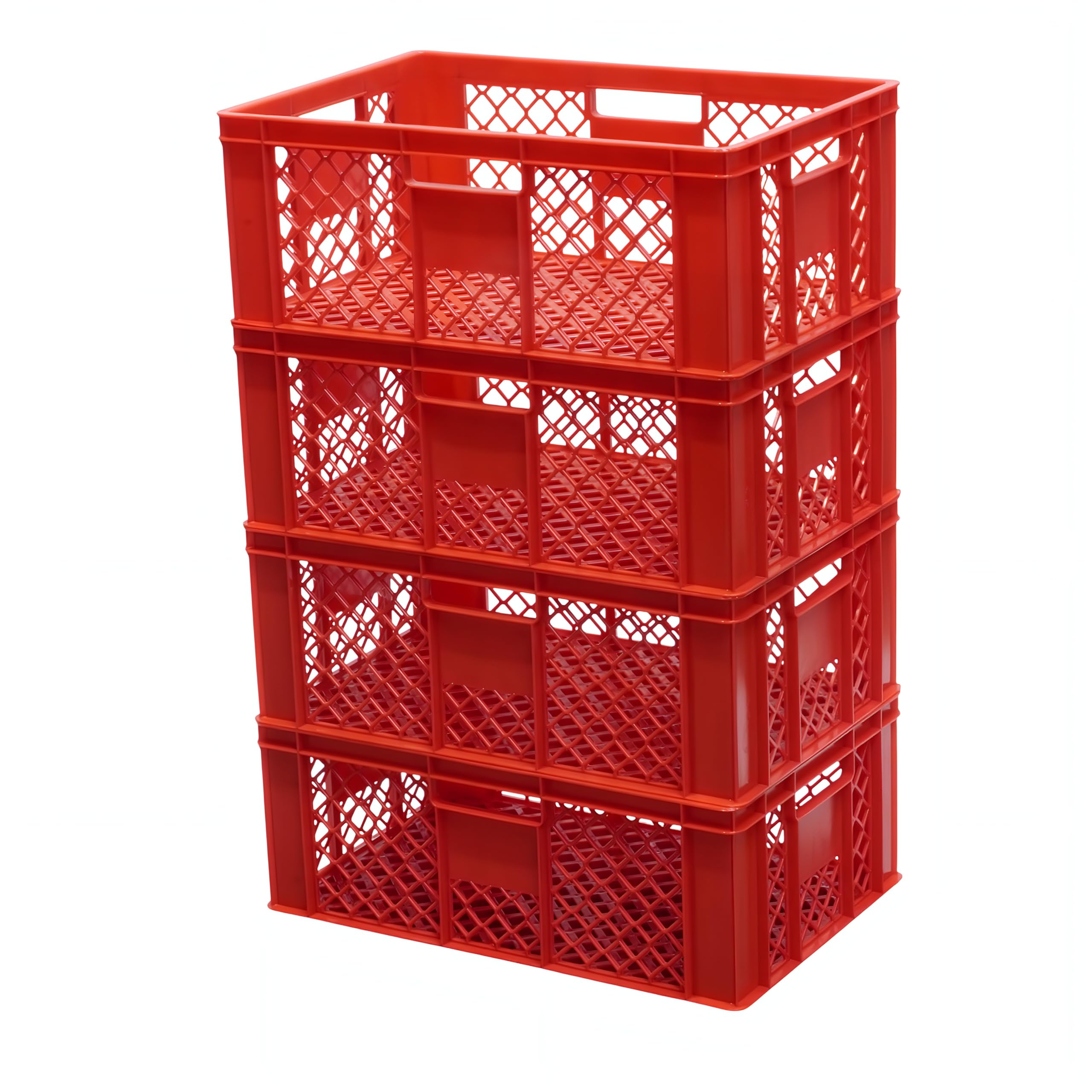 Logiplast 4 Stück Bäckerkisten Brotkisten 600 x 400 x 230 mm in Rot