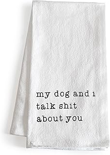 30+ Charming Vintage Ceramic Dog Decor Ideas 84 MAINEVENT My Dog and I Talk Shit About You Towel 18x24 Inch, Me and My T...