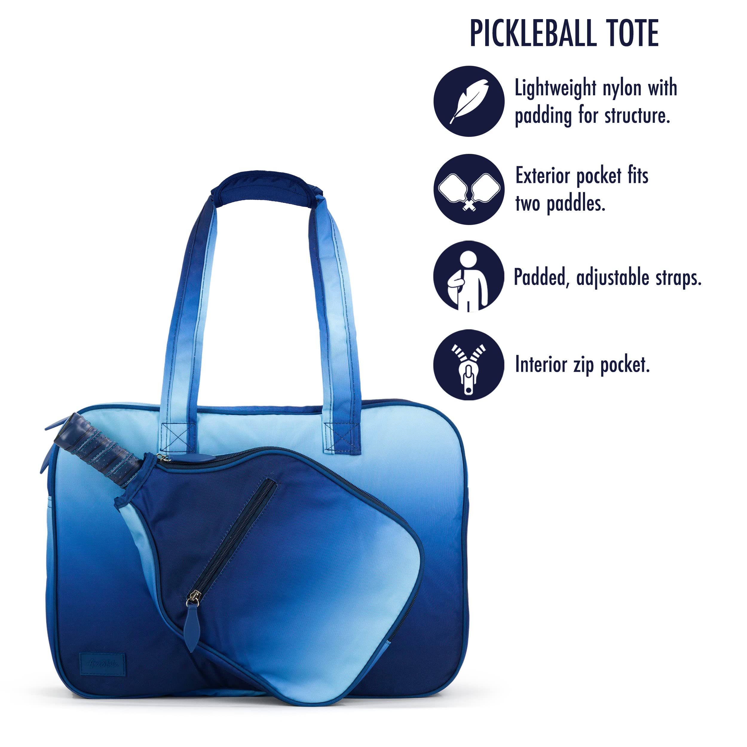 Ame & Lulu Pickleball Tote - Navy Ombre