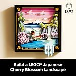 LEGO Art Japanese Cherry Blossom Landscape Building Set for Adults - Room Decoration & Gift for Women & Men, Ages 18+ - Framed Wall Decor, Stand or Hang to Display - 31218