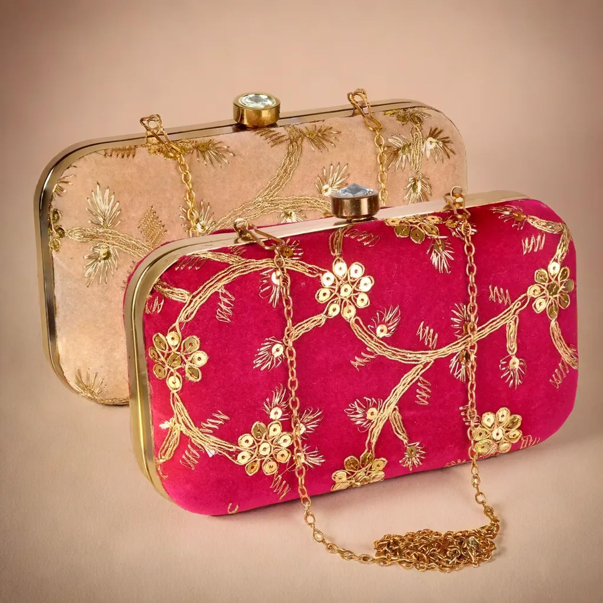 Kuber Industries Clutch Purse | Wedding Clutch | Party Hand Purse | Women’s Clutch Purse | Detachable Chain Purse | Wallet Hand Bag | Lock System Hand Bag | Pack of 2 | Multi (B0CSD7PW9H) Amazon Price History, Amazon Price Tracker