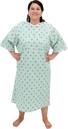3 Pack - Hospital Gown IV Snap Sleeves - One Size Fits All (Large - 2XL) - Tie Back - Imperial Print