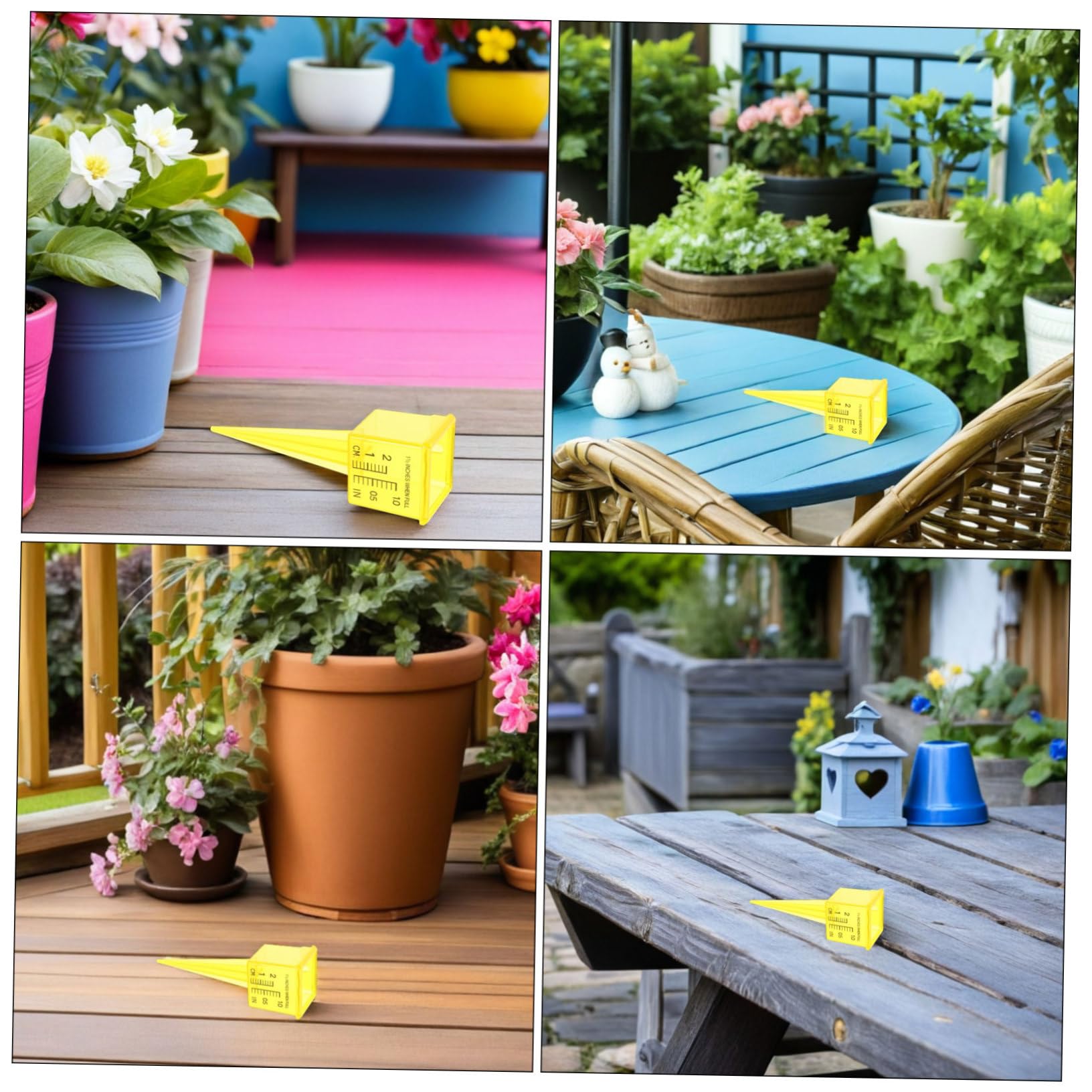 ifundom Pluviometro da Giardino in Plastico per Misurazione Precisa della Pioggia Esterna, per Prati e Terrazze